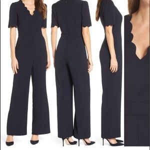 Harper Rose Navy Scallop Jumpsuit | Worn Twice!